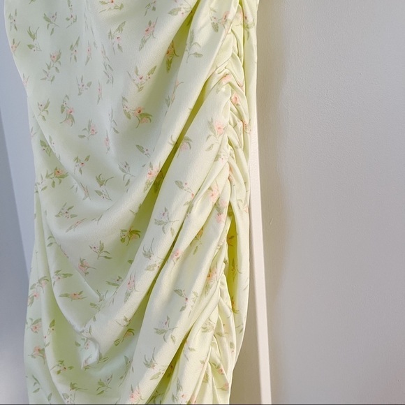 NWT Camila Coelho Green Sage Delilah Eva Off The Shoulder Ruched Mini Dress - Picture 5 of 8